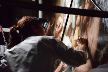 A fresco restoration engineer working at Santa Maria Novella