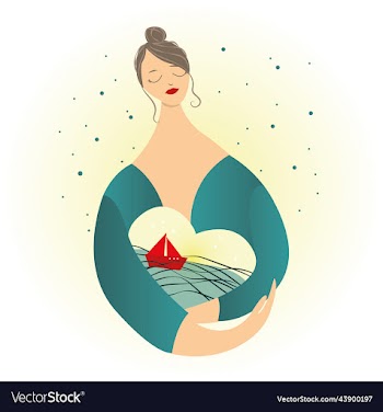 a girl holds heart in her hands which depicts