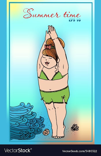 A girl in a bathing suit vector image