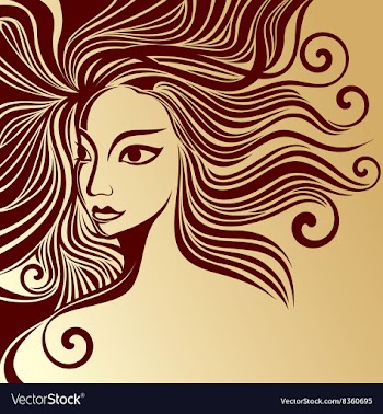 A Girls Face vector image