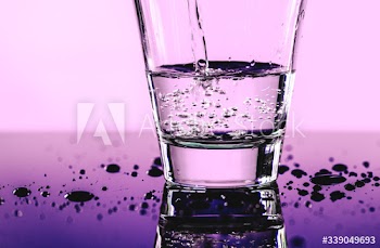 A glass of water macro shot