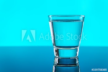 A glass of water macro shot
