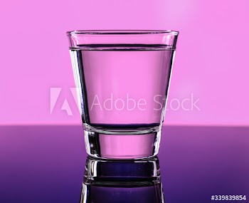 A glass of water macro shot