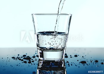 A glass of water macro shot