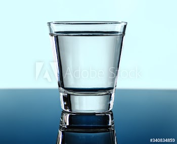 A glass of water macro shot