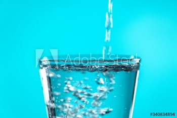 A glass of water macro shot
