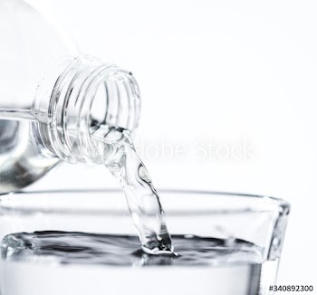 A glass of water macro shot