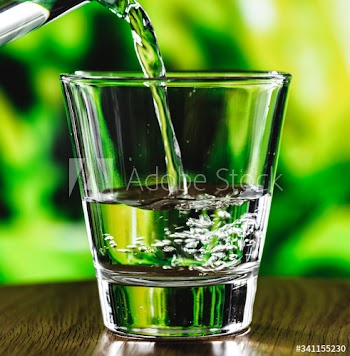 A glass of water macro shot