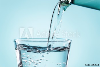A glass of water macro shot