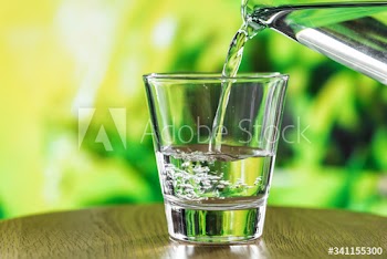 A glass of water macro shot