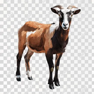 a goat standing on top of a PNG transparent background