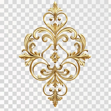 a gold filigree badge tattoo design, perfectly symmetrical, 