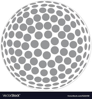 A golfball outline isolated in white background vector image