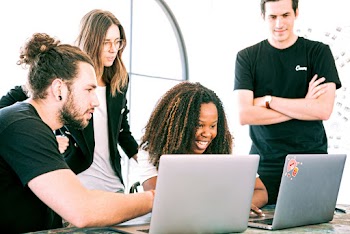 A Group of Professionals Sharing Ideas