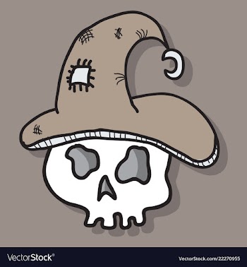 A halloween skull vector image