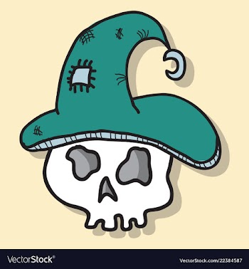 A halloween skull vector image