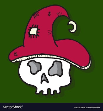 A halloween skull vector image