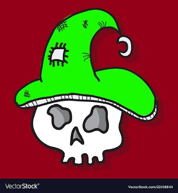 A halloween skull vector image