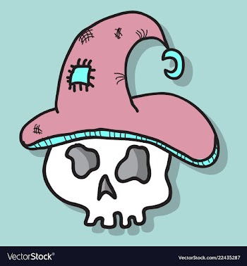 A halloween skull vector image