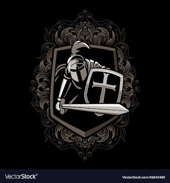 a knight symbol preparing to fight