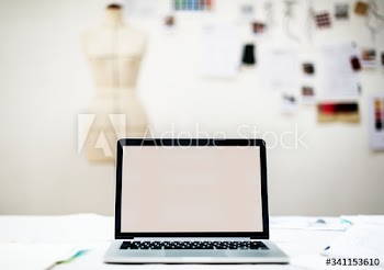 A laptop with blank screen