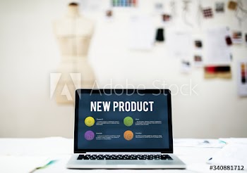 A laptop with new product plan