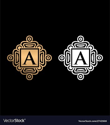 A letter initial logo design template vector image