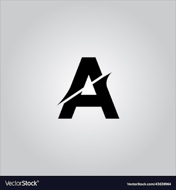 a letter logo with white background letter icon