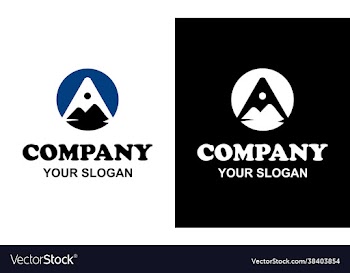 a letter mountain logo template