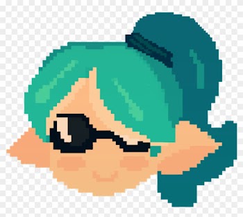 A Lil Inkling Gal I Drew Uwu Art Pixel Inkling Splatoon - Pine Tree Air Freshener
