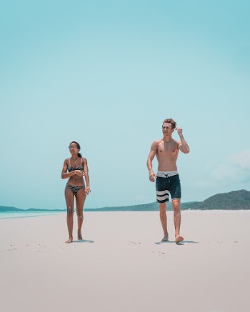 A Man and a Woman by a Beach