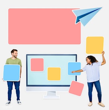 A man and a woman holding blank cardboard squ.. | Free stock psd mockup - 469175