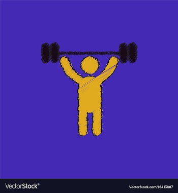 A man lifting weight silhouette in hatching style vector image