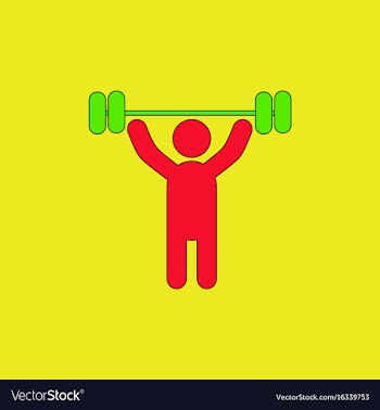 A man lifting weight silhouette vector image