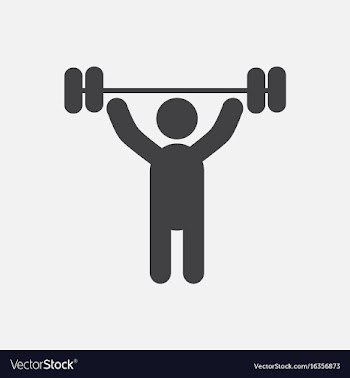 A man lifting weight silhouette vector image