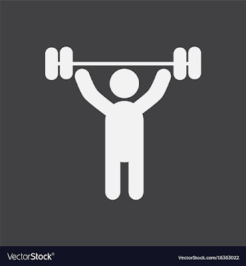 A man lifting weight silhouette vector image