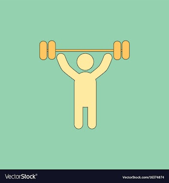 A man lifting weight silhouette vector image