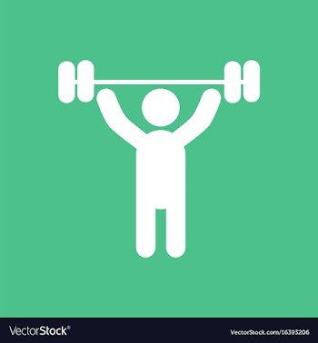 A man lifting weight silhouette vector image