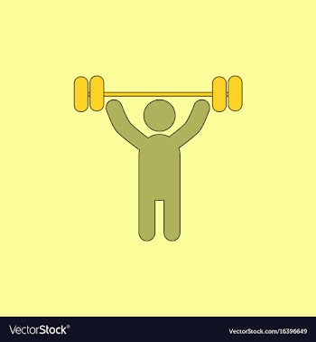 A man lifting weight silhouette vector image