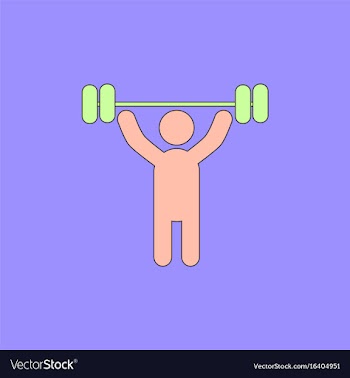 A man lifting weight silhouette vector image