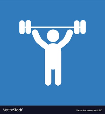 A man lifting weight silhouette vector image