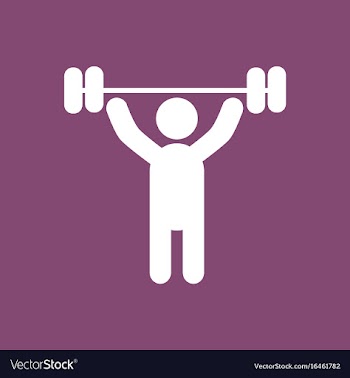 A man lifting weight silhouette vector image