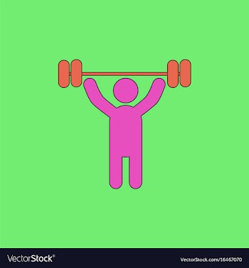 A man lifting weight silhouette vector image