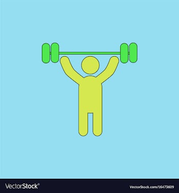 A man lifting weight silhouette vector image
