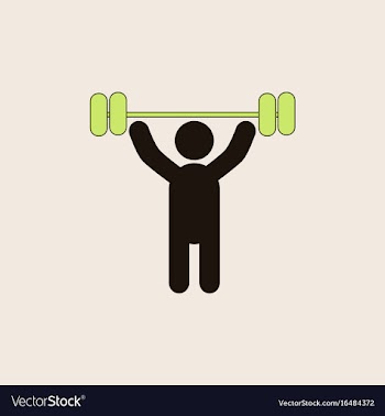A man lifting weight silhouette vector image