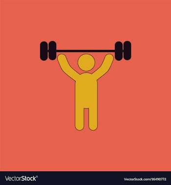 A man lifting weight silhouette vector image