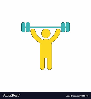 A man lifting weight silhouette vector image