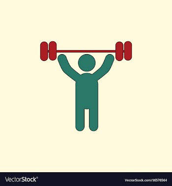 A man lifting weight silhouette vector image