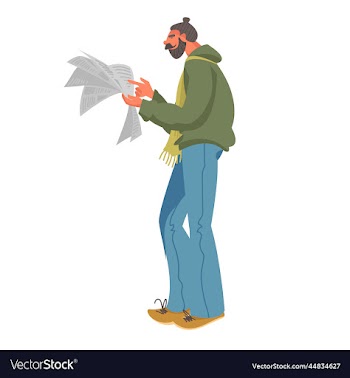 a man with a newspaper a man is reading a