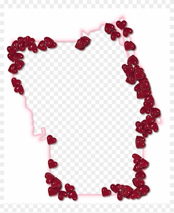 A Map Of Flagler With A Pink Glow Outline And Randomly - Picture Frame